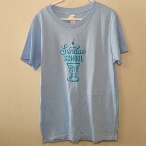 The Wishing Elephant Sundae School Graphic T-shirt Sky Blue Kids Size L / 12
